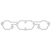 C5259 GM SB2 Small Block Exhaust Port Cover Set - image 1