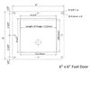 AD-66 Stainless Steel Access Door ID 6-1/8 in. x 6-1/8 in. OD 8 in. x 8 in. - image 2