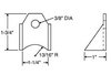Universal Gussetted Chassis Tabs 13/16" Radius Accepts 1-5/8" Tube - image 2