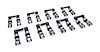 Endure-X Solid/Mechanical Roller Lifter Set Ford SVO V8 W/Yates Heads Diameter: 875" - image 1