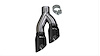 14031BLK Pro Series Clamp-On Exhaust Tip 3 in. Inlet/4 in. Dual Outlet - image 1