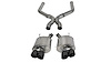 14323BLK Axle-Back+X-Pipe Exhaust System 2013-2014 Ford Mustang - image 1