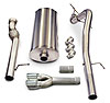 TOURING CAT-BACK SYS SINGLE REAR EXIT W/TWIN 4IN. PRO-SERIES TIPS - image 1