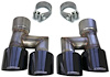 21038BLK Pro Series Quad Exhaust Tip Kit for Ford Mustang 3 in. Inlet/4 in. Dual Rear Twin Outlet - Black - image 1