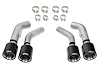 21835CF Pro Series Clamp-On Exhaust Tips Fits Select Chevrolet Camaro SS, ZL1 6.2L [4.500 in. Quad Outlet, Carbon Fiber/Polished - image 1