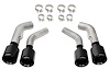 21835CFBLK Pro Series Clamp-On Exhaust Tips Fits Select Chevrolet Camaro SS, ZL1 6.2L [4.500 in. Quad Outlet, Carbon Fiber/Black - image 1