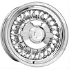CHR564123D Wheel, 15x6 Chrysler Wire, 5x4 1/2" Bolt, 3.00" Backspace, Chrome/Stainless Spokes Finish - image 1