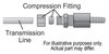 13032 Transmission Cooler Line/Compression Fitting Adapter 3/8 in. Tube to 3/8 in. NPT Hose Barb [Brass] - image 2