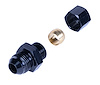 13046 Transmission Cooler Line/Compression Fitting Adapter 1/2 in. Tube to -6AN Male [Black Anodized Finish] - image 1