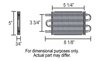 4 Pass Series 7000 Power Steering Cooler Kit 8-1/8" x 5" x 3/4" - image 2