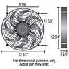 12" High Output Single RAD Electric Fan - Premium Mounting Kit 1450/1000 cfm - image 3