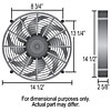 14" High Output Single RAD Electric Fan - Premium Mounting Kit 2100/1500 cfm - image 3