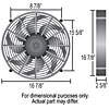 17" High Output Single RAD Electric Fan - Premium Mounting Kit 2400/1800 cfm - image 4