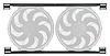 Dual Tornado Fan Mounting Brackets For Tornado 10" Through 16" Single Fans - image 1