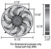 16917 17 in. High Output Single Radiator Pusher/Puller Fan with Standard Mount Kit - image 2