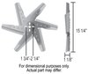 15IN HP SS Flex Fan Chrome Spider Rev Rotation - image 2