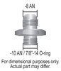 AN Aluminum Adapter Fitting -8AN x -10AN 7/8" -14 O-Ring - image 3