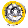 53 Series 15" x 10" Silver Roll-Formed Beadlock Race Wheel - image 1