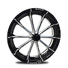 CS74004-02EP Exile Eclipse Prism Spindle-Mount Front Wheel [Size: 17" x 4"] Black Anodized w/ Polished/Machined Accents - image 1