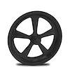 CS74004-10B Retro Black Spindle-Mount Front Wheel [Size: 17" x 4"] Solid Black - image 1