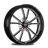 CS74532-01E Torx Eclipse Front Wheel [Size: 17" x 4.50"] Black Anodized w/ Machined Accents - image 1