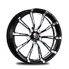 CS74532-03EP Hammer Eclipse Prism Front Wheel [Size: 17" x 4.50"] Black Anodized w/ Polished/Machined Accents - image 1