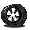 CSB401B-10E Retro Eclipse Non-Beadlock Rear Wheel [Size: 15" x 8.50"] Black Anodized w/ Machined Accents & Black Barrel - image 1