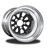 CSC405P-03B Hammer Black Non-Beadlock Rear Wheel [Size: 15" x 9"] Black Anodized w/ Polished Barrel