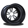 CSC551B-01EP Torx Eclipse Prism Non-Beadlock Rear Wheel [Size: 15" x 9"] Black Anodized w/ Polish/Mach Accents & Black Barrel
