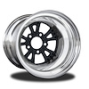 CSD406P-01B Torx Black Non-Beadlock Rear Wheel [Size: 15" x 10"] Black Anodized w/ Polished Barrel - image 1