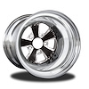 CSD652P-10E Retro Eclipse Non-Beadlock Rear Wheel [Size: 15" x 10"] Black Anodized w/ Machined Accents & Polished Barrel - image 1