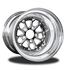 CSD751P-14E Impulse Eclipse Non-Beadlock Rear Wheel [Size: 15" x 10"] Black Anodized w/ Machined Accents & Polished Barrel - image 1