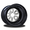 CSM403B-02P Exile Polished Non-Beadlock Rear Wheel [Size: 16" x 16"] Polished w/ Black Barrel