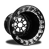 CSM50312B-E F-5 1-Piece Forged Double-Beadlock Rear Wheel [Size: 16" x 16"] Solid Black Anodized w/ Black Barrel - image 1
