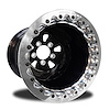 CSM50313E-P F-5 1-Piece Forged Double-Beadlock Rear Wheel [Size: 16" x 16"] Black Anodized w/ Machined Accents & Black Barrel - image 1