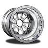 CSK505P2P-03E Hammer Eclipse Double-Beadlock Rear Wheel [Size: 15" x 16"] Black Anodized w/ Machined Accents & Polished Barrel - image 1
