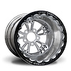 CSH506P2E-01P Torx Polished Double-Beadlock Rear Wheel [Size: 15" x 14"] Polished w/ Polished Barrel - image 1
