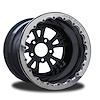 CSD556B1P-01B Torx Black Single-Beadlock Rear Wheel [Size: 15" x 10"] Black Anodized w/ Black Barrel - image 1