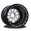 CSD503B1E-02E Exile Eclipse Single-Beadlock Rear Wheel [Size: 15" x 10"] Black Anodized w/ Machined Accents & Black Barrel - image 1