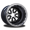 CSD756B1P-03B Hammer Black Single-Beadlock Rear Wheel [Size: 15" x 10"] Black Anodized w/ Black Barrel - image 1
