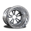 CSH503P1P-01E Torx Eclipse Single-Beadlock Rear Wheel [Size: 15" x 14"] Black Anodized w/ Machined Accents & Polished Barrel - image 1