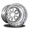 CSM401P2P-02P Exile Polished Double-Beadlock Rear Wheel [Size: 16" x 16"] Polished w/ Polished Barrel - image 1