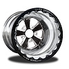 CSD401P2E-10E Retro Eclipse Double-Beadlock Rear Wheel [Size: 15" x 10"] Black Anodized w/ Machined Accents & Polished Barrel - image 1
