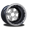 CSK601B1P-10P Retro Polished Single-Beadlock Rear Wheel [Size: 15" x 16"] Polished w/ Black Barrel - image 1