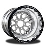 CSC655P2E-14P impulse Polished Double-Beadlock Rear Wheel [Size: 15" x 9"] Polished w/ Polished Barrel - image 1
