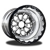 CSD555P2E-14E Impulse Eclipse Double-Beadlock Rear Wheel [Size: 15" x 10"] Black Anodized w/ Machined Accents & Polished Barrel - image 1