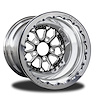 CSF506P1P-14E Impulse Eclipse Single-Beadlock Rear Wheel [Size: 15" x 12"] Black Anodized w/ Machined Accents & Polished Barrel - image 1