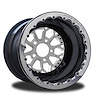 CSF405B2P-14P impulse Polished Double-Beadlock Rear Wheel [Size: 15" x 12"] Polished w/ Black Barrel - image 1