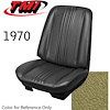 43-82200-3025 GOLD - CHEVELLE 1970 COUPE OR CONVERTIBLE STANDARD FRONT BUCKET SEAT UPHOLSTERY 1 PAIR - image 1