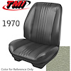 43-82800-3295 PEARL WHITE - CHEVELLE 1970 COUPE OR CONVERTIBLE SPORT SEAT FRONT BUCKETS 1 PAIR - image 1
